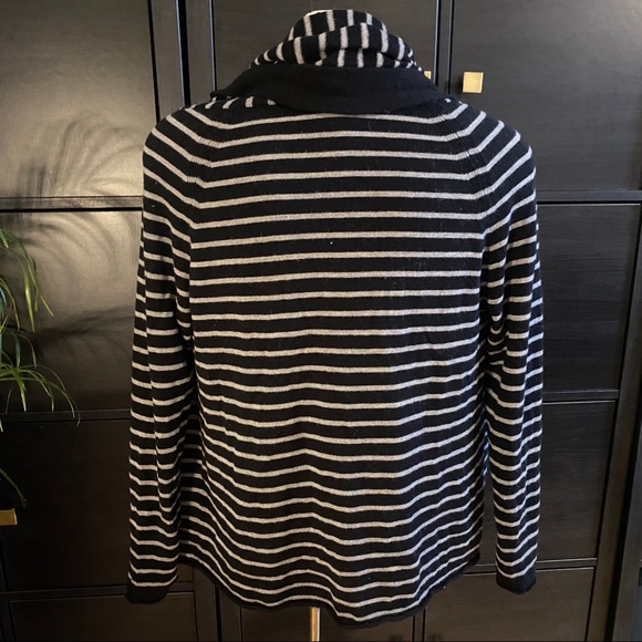 JOIE black and white striped cardigan - Picture 4 of 7